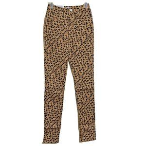 WeWorewhat Stiletto Split Hem Leopard Animal Print Skinny Jeans Size 27